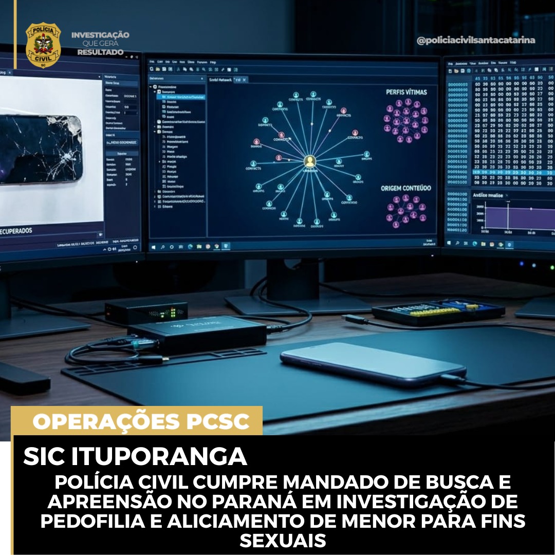 Polícia Civil de Santa Catarina cumpre mandado de busca e apreensão em Ituporanga
