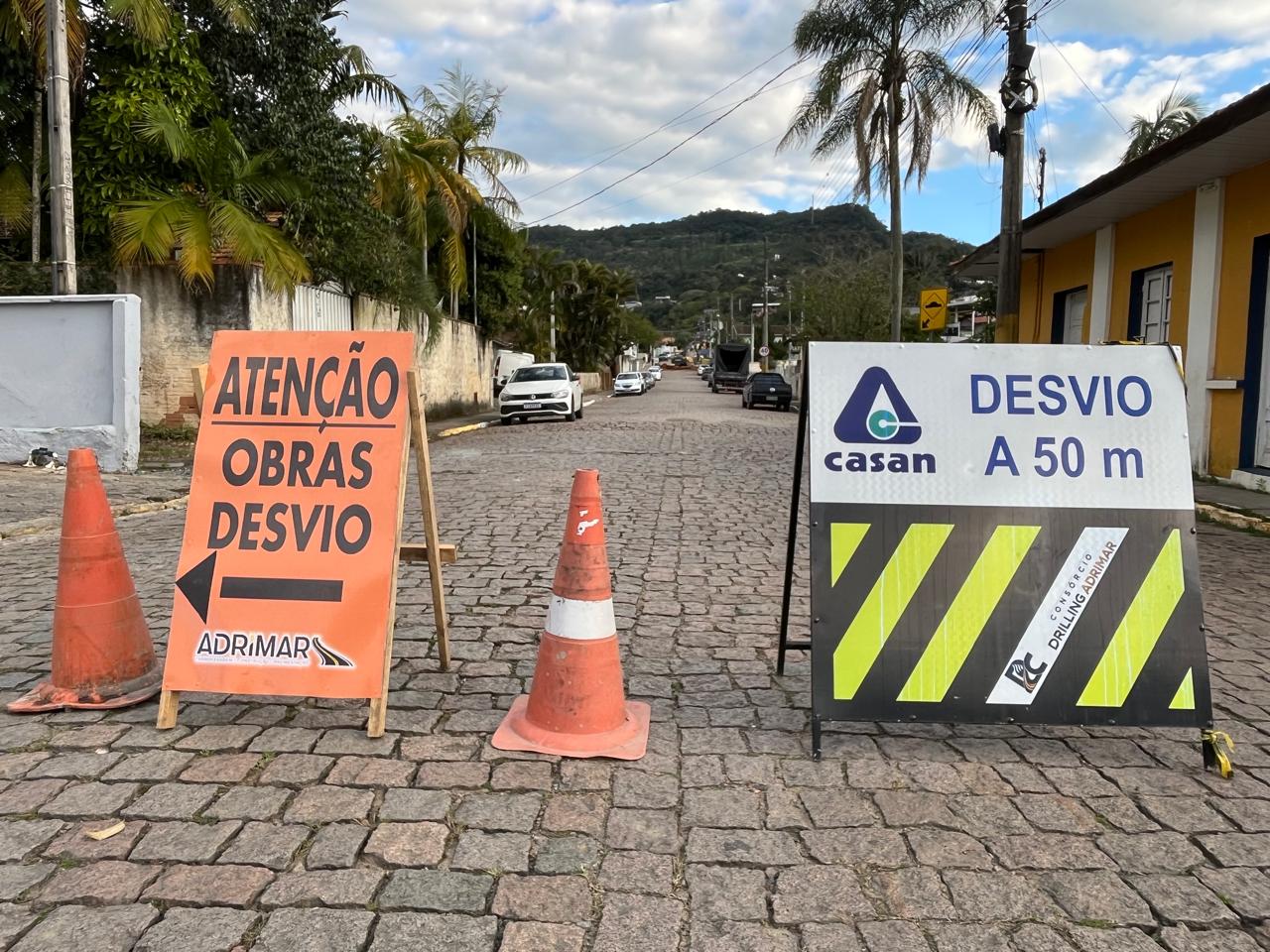 Obras de Esgoto seguem no Bairro Santana em Rio do Sul